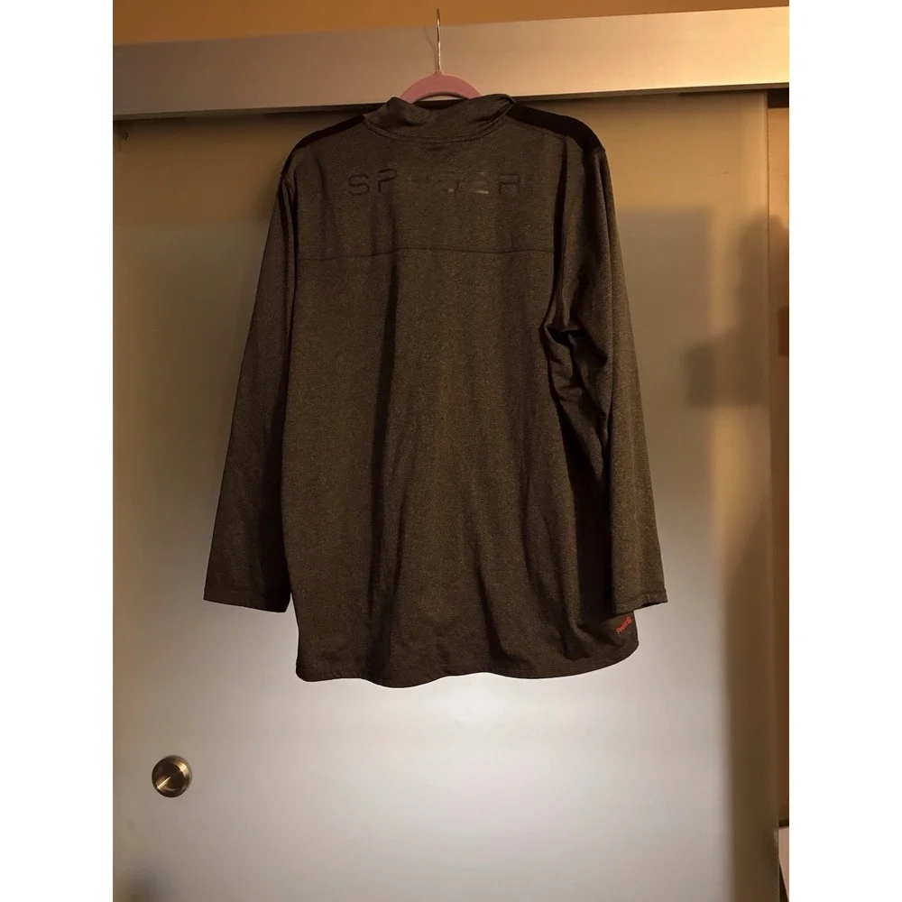 Spyder Active‎ Half Zip Long Sleeve Pullover Base Shirt (Men's XL) Gray